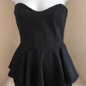 Black Peplum Minidress